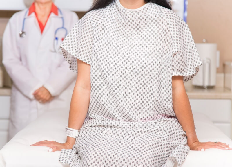 woman going for Ovarian Cysts Diagnosis
